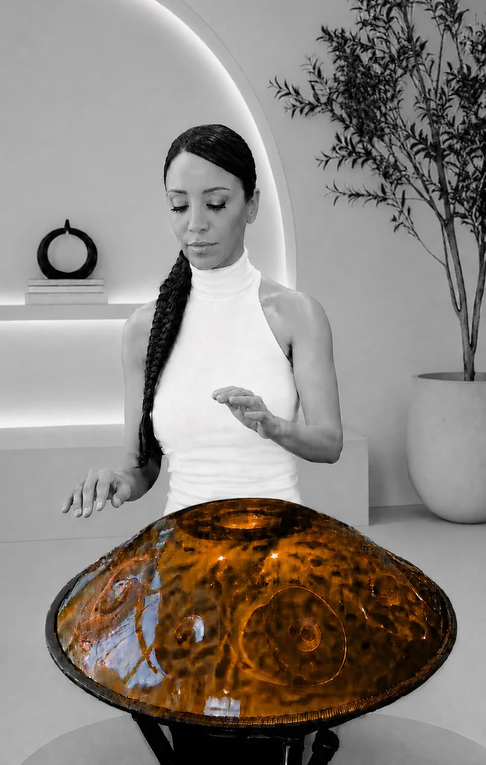Silvana, founder of Lotus Attune, with her handpan